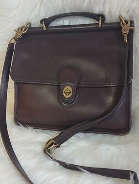 Vintage Brown Leather Coach Bag